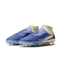 Nike Phantom 6 Elite High Gras Football Boots (FG) White Blue Yellow