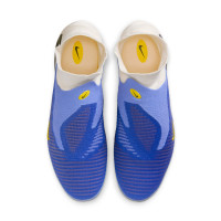 Nike Phantom 6 Elite High Gras Football Boots (FG) White Blue Yellow