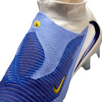 Nike Phantom 6 Elite High Gras Football Boots (FG) White Blue Yellow