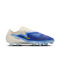 Nike Phantom 6 Elite Low Gras Football Boots (FG) White Blue Yellow