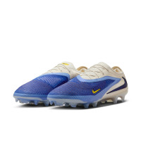 Nike Phantom 6 Elite Low Gras Football Boots (FG) White Blue Yellow