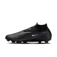 Nike Phantom 6 High Pro Gras Voetbalschoenen (FG) Zwart Lichtblauw