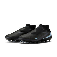 Nike Phantom 6 High Pro Gras Voetbalschoenen (FG) Zwart Lichtblauw