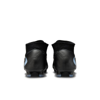 Nike Phantom 6 High Pro Gras Voetbalschoenen (FG) Zwart Lichtblauw