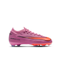 Nike Zoom Mercurial Vapor Pro 16 Gras Voetbalschoenen (FG) Kids Roze Felrood Lichtblauw