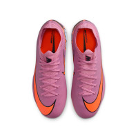 Nike Zoom Mercurial Vapor Pro 16 Gras Voetbalschoenen (FG) Kids Roze Felrood Lichtblauw