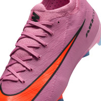 Nike Zoom Mercurial Vapor Pro 16 Gras Voetbalschoenen (FG) Kids Roze Felrood Lichtblauw