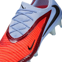 Nike Phantom 6 Elite Low Gras Football Boots (FG) Light Blue Bright Red Black