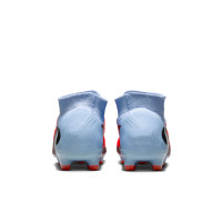 Nike Phantom 6 Pro High Gras Voetbalschoenen (FG) Lichtblauw Felrood Zwart