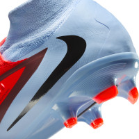 Nike Phantom 6 Pro High Gras Voetbalschoenen (FG) Lichtblauw Felrood Zwart