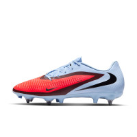 Nike Phantom 6 Academy Low Iron Nop Football Boots (SG) Anti-Clog Light Blue Bright Red Black