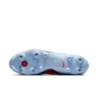 Nike Phantom 6 Academy Low Iron Nop Football Boots (SG) Anti-Clog Light Blue Bright Red Black