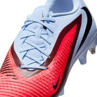 Nike Phantom 6 Academy Low Iron Nop Football Boots (SG) Anti-Clog Light Blue Bright Red Black