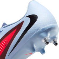 Nike Phantom 6 Academy Low Iron Nop Football Boots (SG) Anti-Clog Light Blue Bright Red Black