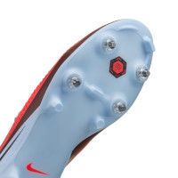Nike Phantom 6 Academy Low Iron Nop Football Boots (SG) Anti-Clog Light Blue Bright Red Black