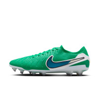 Nike Tiempo Legend Elite 10 Gras Voetbalschoenen (FG) Groen Wit Blauw