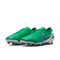 Nike Tiempo Legend Elite 10 Gras Voetbalschoenen (FG) Groen Wit Blauw