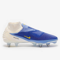 Nike Phantom 6 Elite High Iron Stud Football Boots (SG) Pro Player White Blue Yellow