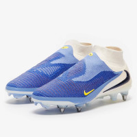 Nike Phantom 6 Elite High Iron Stud Football Boots (SG) Pro Player White Blue Yellow