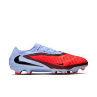 Nike Phantom 6 Pro Low Gras Voetbalschoenen (FG) Lichtblauw Felrood Zwart