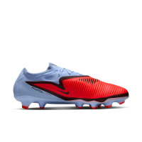 Nike Phantom 6 Pro Low Gras Voetbalschoenen (FG) Lichtblauw Felrood Zwart