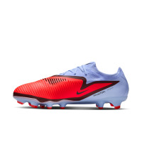 Nike Phantom 6 Pro Low Gras Voetbalschoenen (FG) Lichtblauw Felrood Zwart