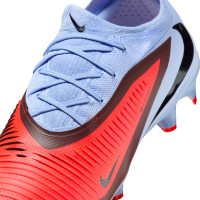Nike Phantom 6 Pro Low Gras Voetbalschoenen (FG) Lichtblauw Felrood Zwart