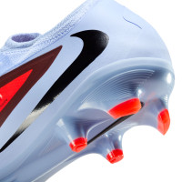 Nike Phantom 6 Pro Low Gras Voetbalschoenen (FG) Lichtblauw Felrood Zwart