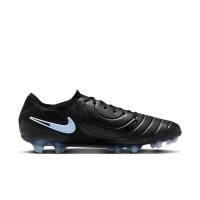 Nike Tiempo Legend 10 Elite Gras Voetbalschoenen (FG) Zwart Lichtblauw