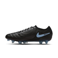 Nike Tiempo Legend 10 Elite IJzeren-Nop Voetbalschoenen (SG) Anti-Clog Zwart Lichtblauw
