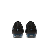 Nike Tiempo Legend 10 Elite IJzeren-Nop Voetbalschoenen (SG) Anti-Clog Zwart Lichtblauw