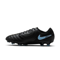Nike Tiempo Legend 10 Pro Gras Voetbalschoenen (FG) Zwart Lichtblauw