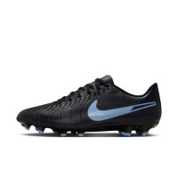 Nike Tiempo Legend 10 Club Gras / Kunstgras Voetbalschoenen (MG) Zwart Lichtblauw
