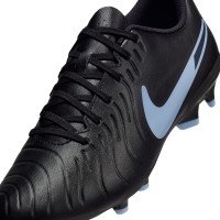 Nike Tiempo Legend 10 Club Gras / Kunstgras Voetbalschoenen (MG) Zwart Lichtblauw