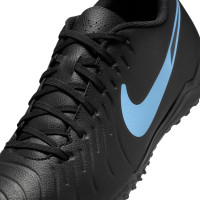 Nike Tiempo Legend 10 Club Turf Voetbalschoenen (TF) Zwart Lichtblauw