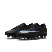 Nike Zoom Mercurial Vapor 16 Academy IJzeren-Nop Voetbalschoenen (SG) Anti-Clog Zwart Lichtblauw