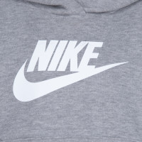 Nike Club Fleece Hooded Trainingspak Peuters/Kleuters Grijs Wit