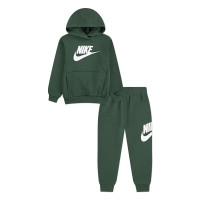 Nike Club Fleece Hooded Trainingspak Peuters Donkergroen Wit