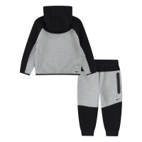 Nike Tech Fleece Full-Zip Trainingspak Peuters Lichtgrijs Zwart Wit
