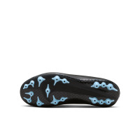 Nike Zoom Mercurial Superfly 10 Academy Kunstgras Voetbalschoenen (AG) Kids Zwart Lichtblauw