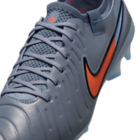 Nike Tiempo Legend Elite 10 Gras Voetbalschoenen (FG) Lichtblauw Felrood Zwart