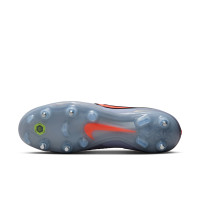 Nike Tiempo Legend Elite 10 IJzeren-Nop Voetbalschoenen (SG) Anti-Clog Lichtblauw Felrood Zwart
