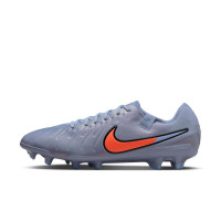 Nike Tiempo Legend Pro 10 Gras Voetbalschoenen (FG) Lichtblauw Felrood Zwart