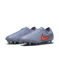 Nike Tiempo Legend Pro 10 Gras Voetbalschoenen (FG) Lichtblauw Felrood Zwart