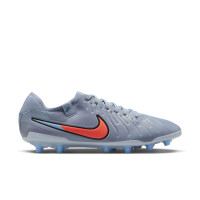 Nike Tiempo Legend Pro 10 Kunstgras Voetbalschoenen (AG) Lichtblauw Felrood Zwart