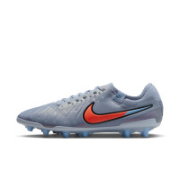 Nike Tiempo Legend Pro 10 Kunstgras Voetbalschoenen (AG) Lichtblauw Felrood Zwart