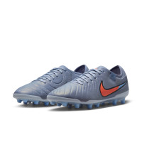 Nike Tiempo Legend Pro 10 Kunstgras Voetbalschoenen (AG) Lichtblauw Felrood Zwart