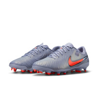 Nike Tiempo Legend Academy 10 Gras / Kunstgras Voetbalschoenen (MG) Lichtblauw Felrood Zwart