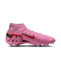 Nike Zoom Mercurial Superfly Academy 10 Gras / Kunstgras Voetbalschoenen (MG) Roze Felrood Lichtblauw