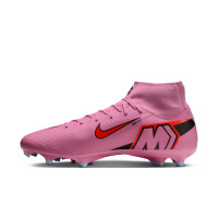 Nike Zoom Mercurial Superfly Academy 10 Gras / Kunstgras Voetbalschoenen (MG) Roze Felrood Lichtblauw
